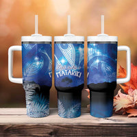 NZ Maori Matariki Scenery Tumbler With Handle Galaxy Sky