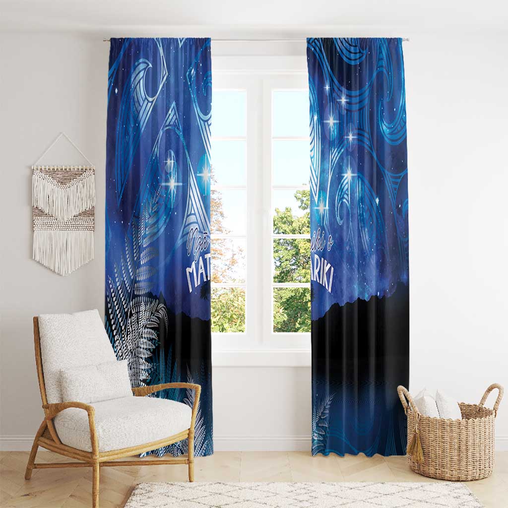 NZ Maori Matariki Scenery Window Curtain Galaxy Sky