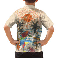 Personalized Christmas In July - Hawaii Retro Family Matching Puletasi and Hawaiian Shirt Lost In Parrot-dise LT7 - Polynesian Pride