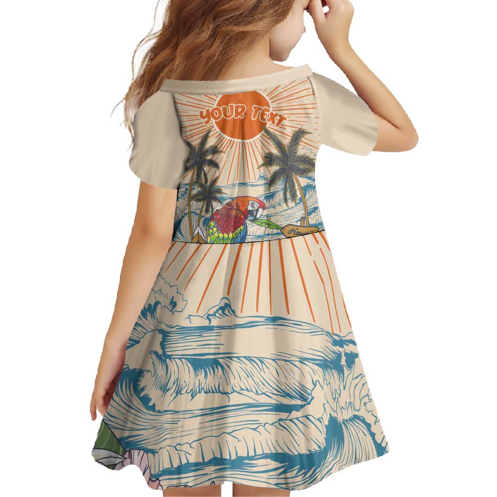 Personalized Christmas In July - Hawaii Retro Family Matching Short Sleeve Bodycon Dress and Hawaiian Shirt Lost In Parrot-dise