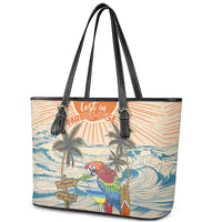 Christmas In July - Hawaii Retro Leather Tote Bag Lost In Parrot-dise LT7 - Polynesian Pride