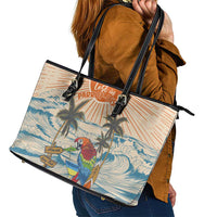 Christmas In July - Hawaii Retro Leather Tote Bag Lost In Parrot-dise LT7 - Polynesian Pride