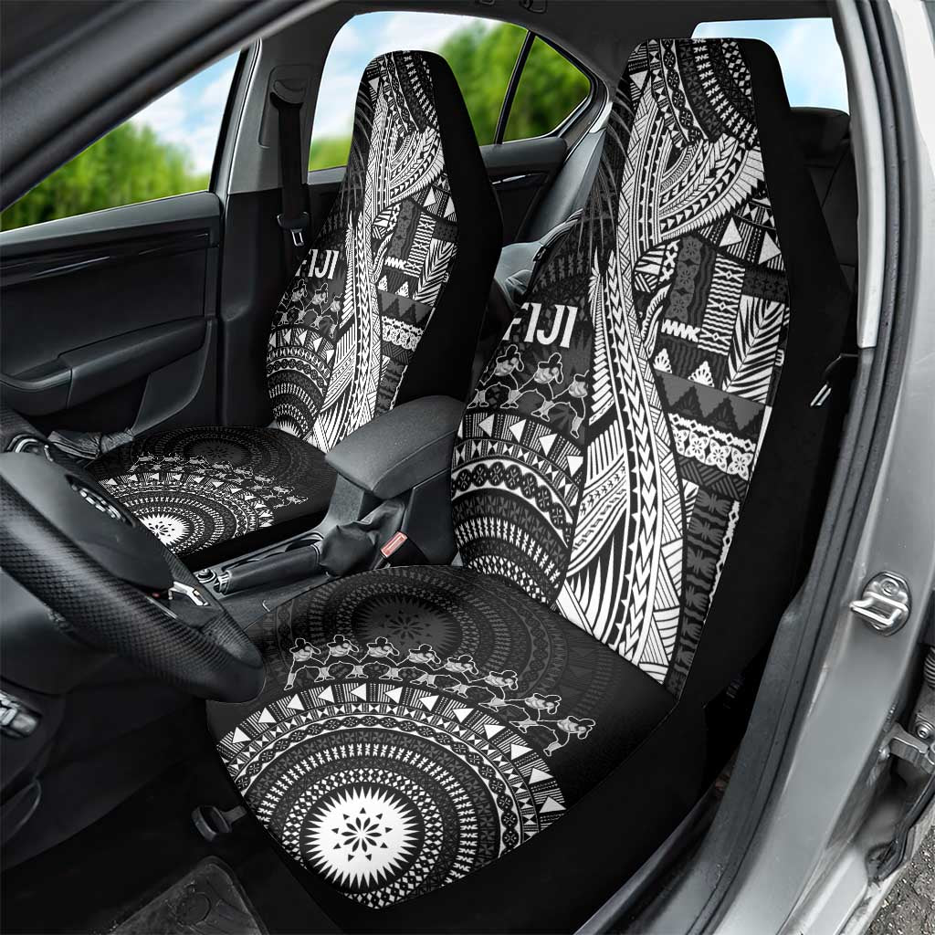 Fiji Rugby Bula Masi Car Seat Cover Fish Tail Kaivity Cibi - Black LT7 - Polynesian Pride