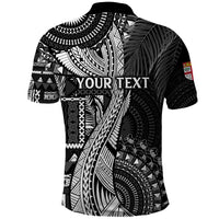 Fiji Rugby Personalised Bula Masi Polo Shirt Fish Tail Kaivity Cibi - Black LT7 - Polynesian Pride