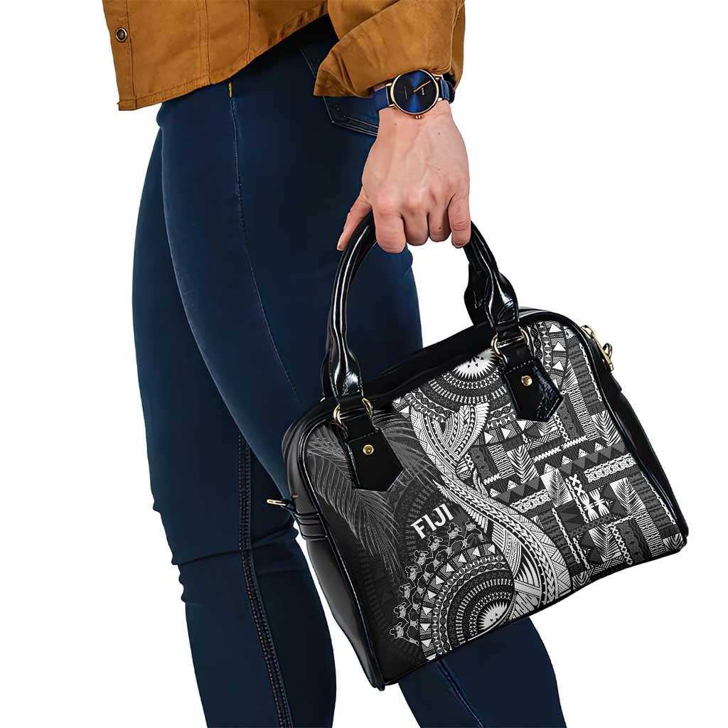 Fiji Rugby Bula Masi Shoulder Handbag Fish Tail Kaivity Cibi - Black