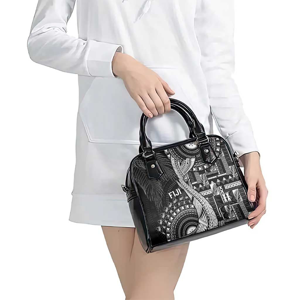 Fiji Rugby Bula Masi Shoulder Handbag Fish Tail Kaivity Cibi - Black
