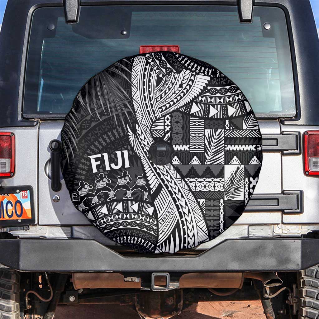 Fiji Rugby Bula Masi Spare Tire Cover Fish Tail Kaivity Cibi - Black LT7 Black - Polynesian Pride