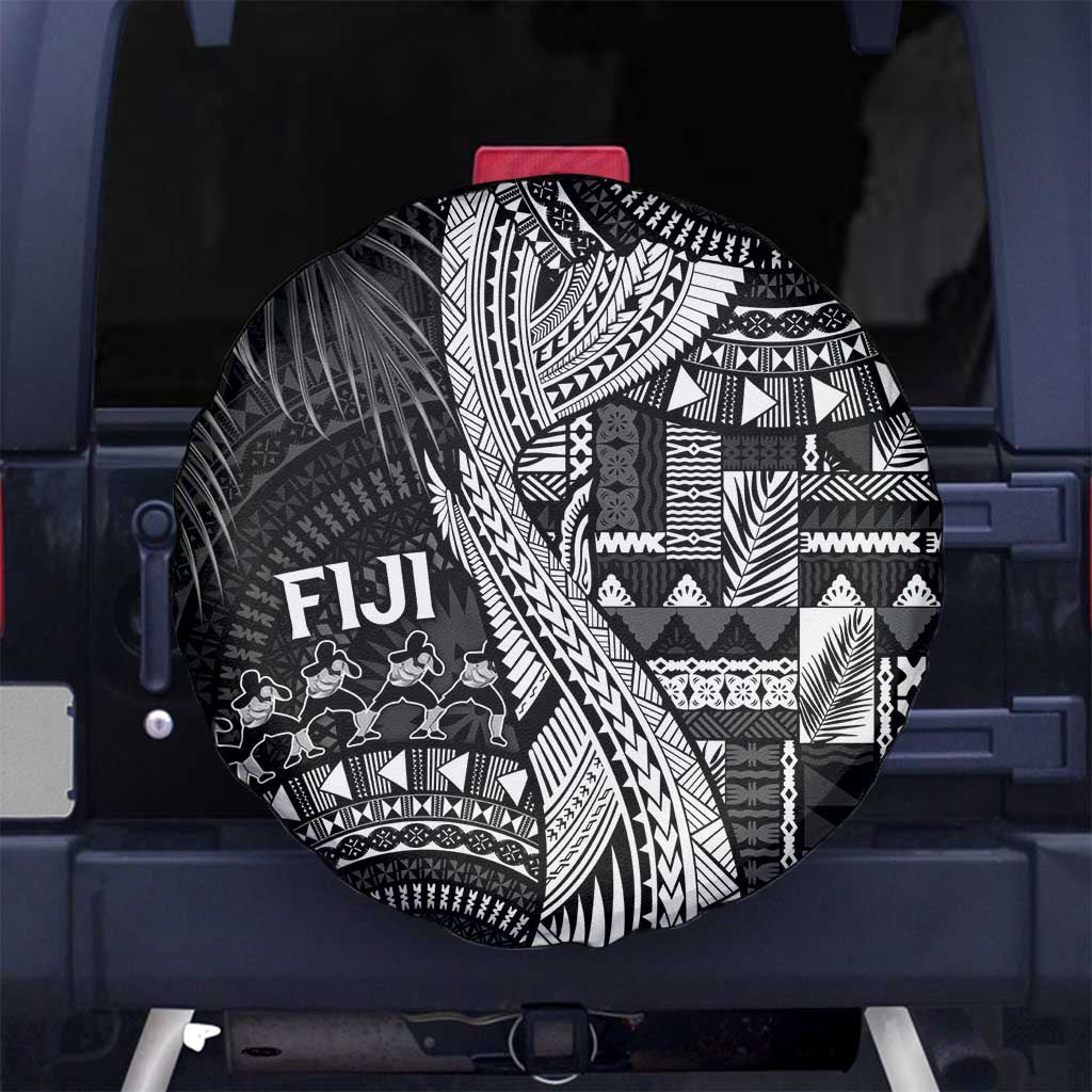 Fiji Rugby Bula Masi Spare Tire Cover Fish Tail Kaivity Cibi - Black LT7 - Polynesian Pride