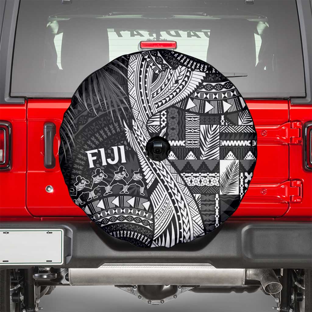 Fiji Rugby Bula Masi Spare Tire Cover Fish Tail Kaivity Cibi - Black LT7 - Polynesian Pride