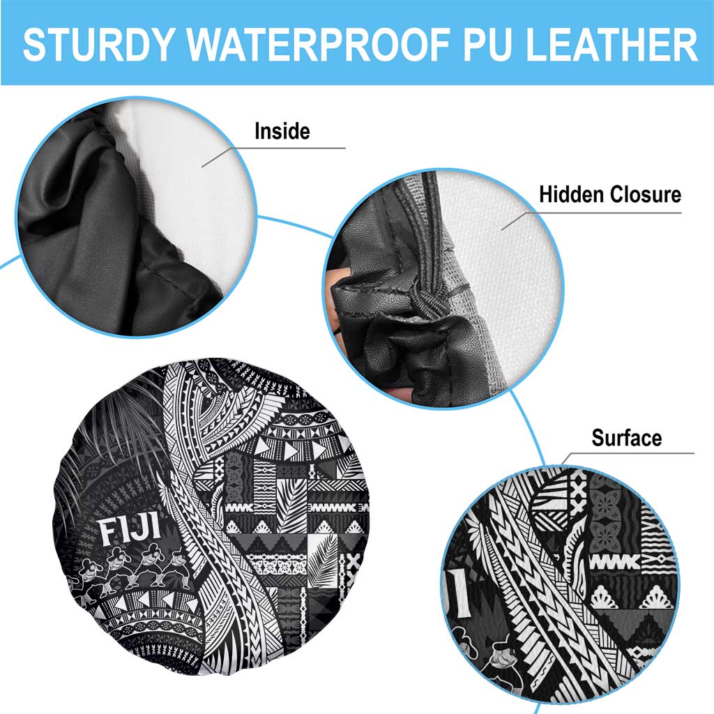 Fiji Rugby Bula Masi Spare Tire Cover Fish Tail Kaivity Cibi - Black LT7 - Polynesian Pride