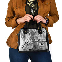 Fiji Rugby Bula Masi Shoulder Handbag Fish Tail Kaivity Cibi - White