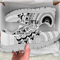 Fiji Rugby Personalised Bula Masi Sneakers Fish Tail Kaivity Cibi - White