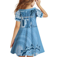Fiji Rugby Personalised Bula Masi Family Matching Off Shoulder Maxi Dress and Hawaiian Shirt Fish Tail Kaivity Cibi - Turquoise LT7 - Polynesian Pride
