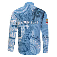 Fiji Rugby Personalised Bula Masi Family Matching Summer Maxi Dress and Hawaiian Shirt Fish Tail Kaivity Cibi - Turquoise LT7 - Polynesian Pride