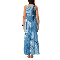 Fiji Rugby Personalised Bula Masi Family Matching Tank Maxi Dress and Hawaiian Shirt Fish Tail Kaivity Cibi - Turquoise LT7 - Polynesian Pride
