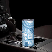 Fiji Rugby Personalised Bula Masi Skinny Tumbler Fish Tail Kaivity Cibi - Turquoise