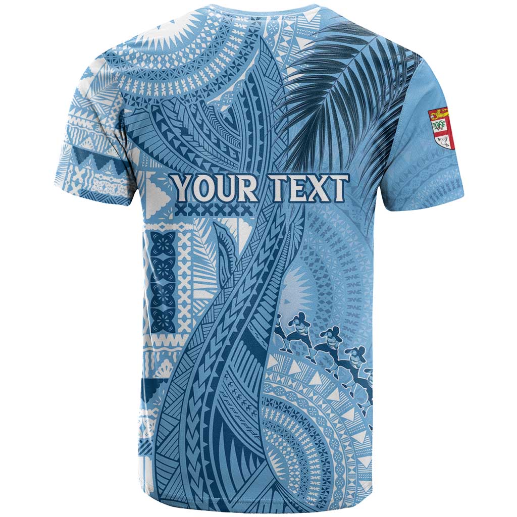 Fiji Rugby Personalised Bula Masi T Shirt Fish Tail Kaivity Cibi - Turquoise