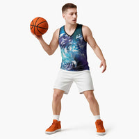 Aloha Hawaii Turtle Basketball Jersey Teal Purple Ribbon LT7 - Polynesian Pride