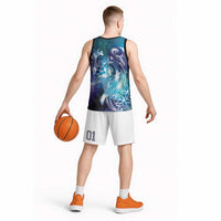 Aloha Hawaii Turtle Basketball Jersey Teal Purple Ribbon LT7 - Polynesian Pride