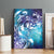 Aloha Hawaii Turtle Canvas Wall Art Teal Purple Ribbon - Polynesian Pride