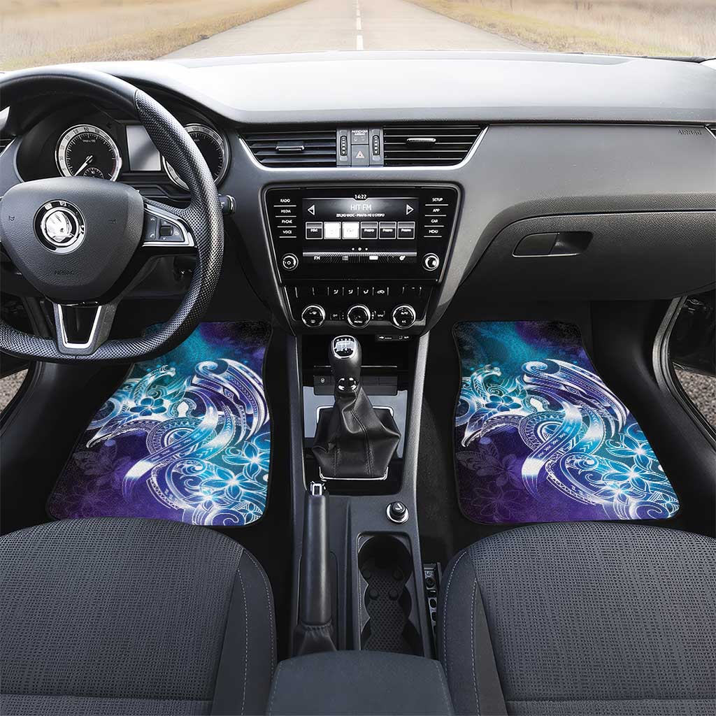 Aloha Hawaii Turtle Car Mats Teal Purple Ribbon - Polynesian Pride