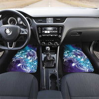 Aloha Hawaii Turtle Car Mats Teal Purple Ribbon - Polynesian Pride