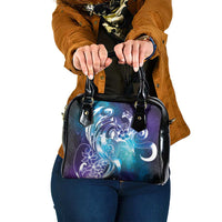 Aloha Hawaii Turtle Shoulder Handbag Teal Purple Ribbon - Polynesian Pride