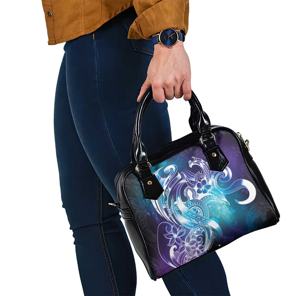 Aloha Hawaii Turtle Shoulder Handbag Teal Purple Ribbon - Polynesian Pride