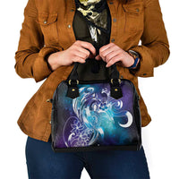 Aloha Hawaii Turtle Shoulder Handbag Teal Purple Ribbon - Polynesian Pride