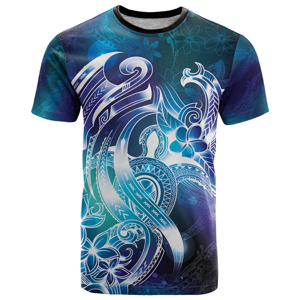 Aloha Hawaii Turtle T Shirt Teal Purple Ribbon LT7 Purple Teal - Polynesian Pride