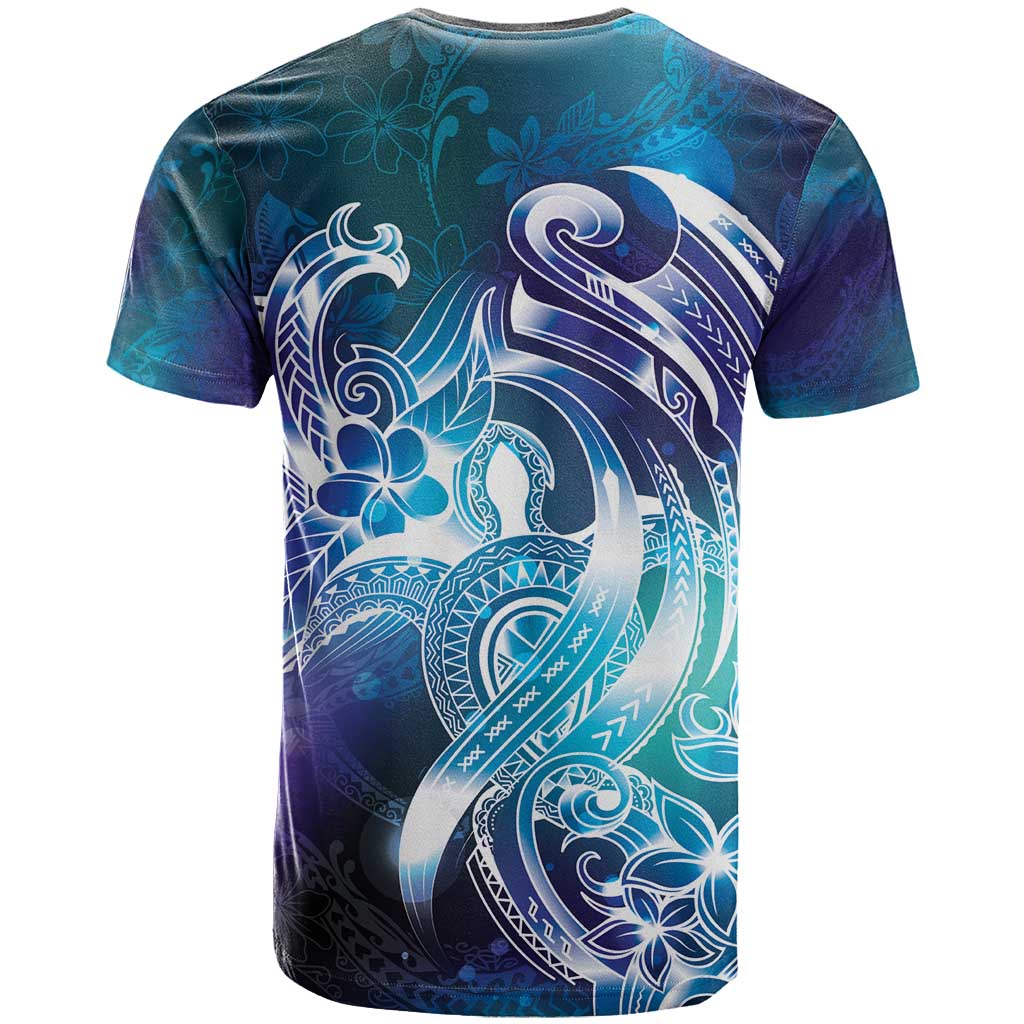 Aloha Hawaii Turtle T Shirt Teal Purple Ribbon LT7 - Polynesian Pride