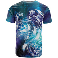 Aloha Hawaii Turtle T Shirt Teal Purple Ribbon LT7 - Polynesian Pride