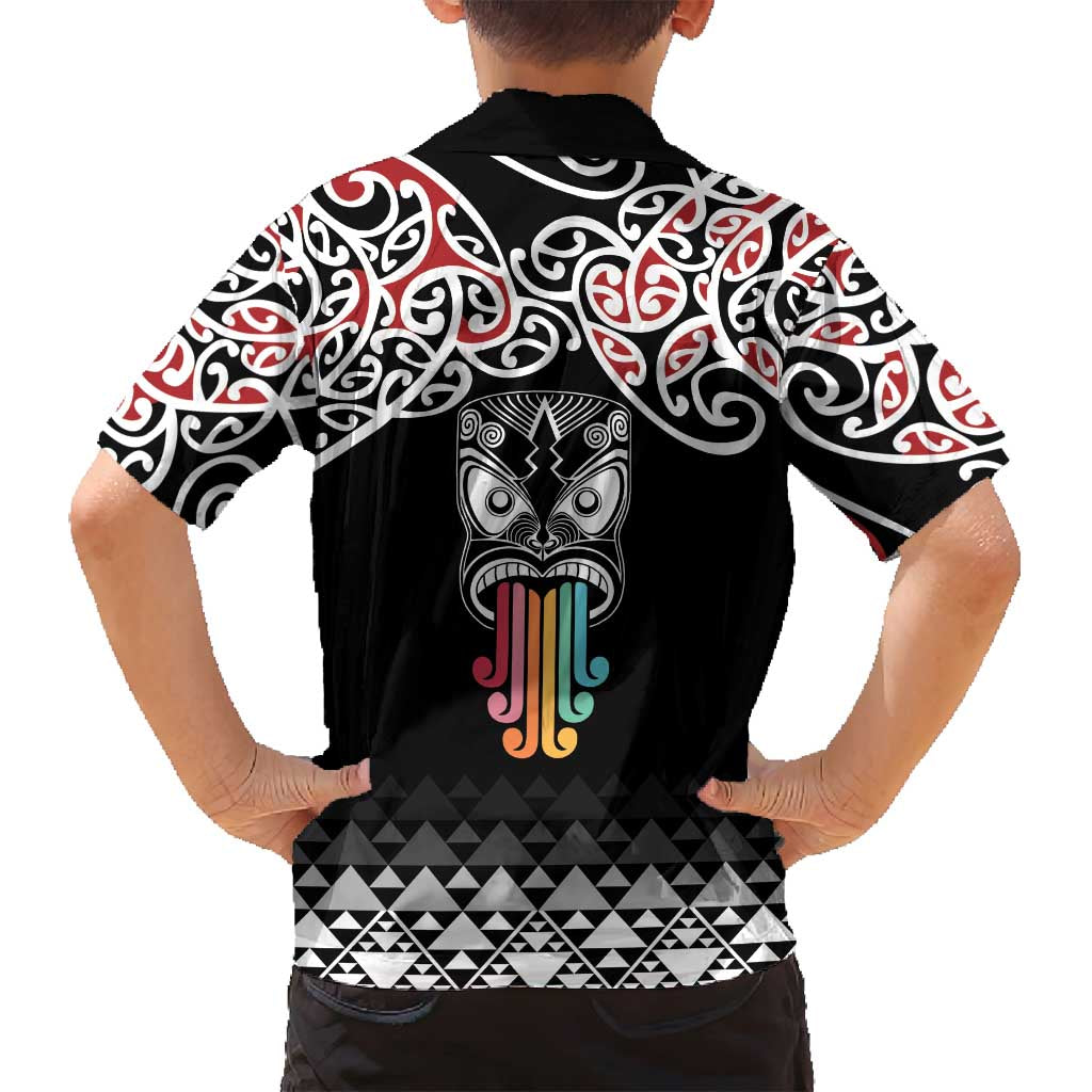 Kia Kaha Te Reo Maori Family Matching Off Shoulder Maxi Dress and Hawaiian Shirt 50 Years Mo Ake Tonu Te Reo LT7 - Polynesian Pride
