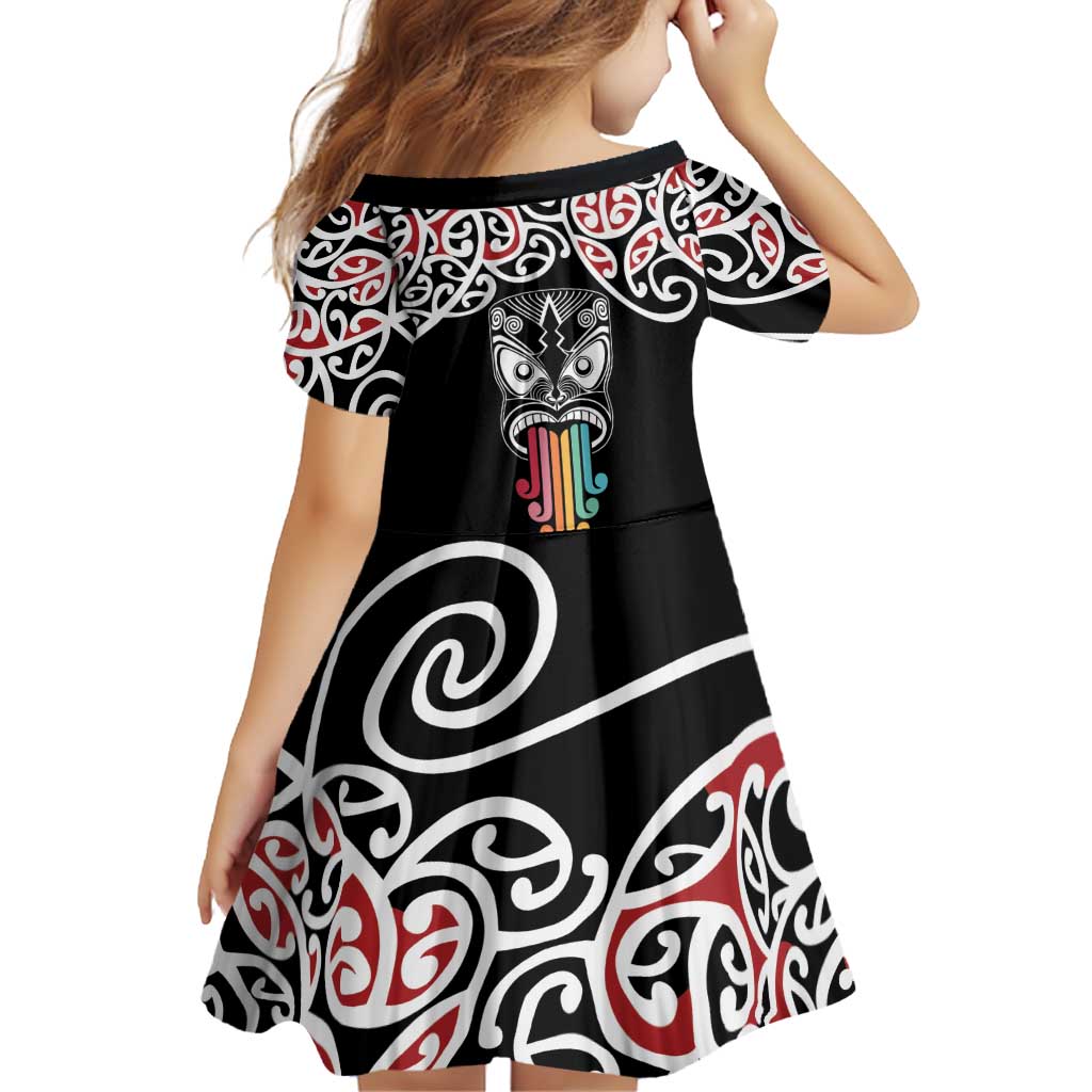 Kia Kaha Te Reo Maori Family Matching Off Shoulder Short Dress and Hawaiian Shirt 50 Years Mo Ake Tonu Te Reo LT7 - Polynesian Pride