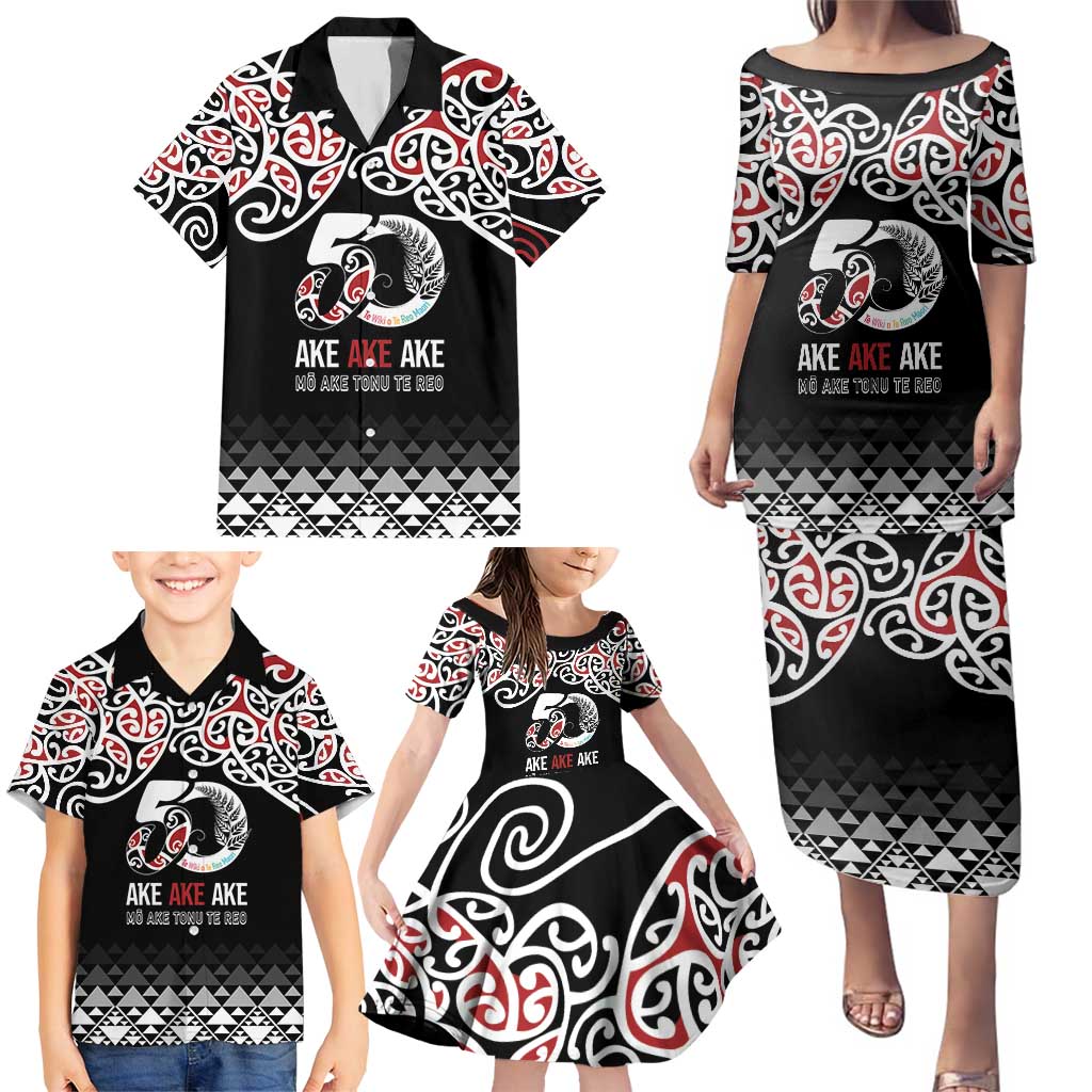 Kia Kaha Te Reo Maori Family Matching Puletasi and Hawaiian Shirt 50 Years Mo Ake Tonu Te Reo LT7 - Polynesian Pride