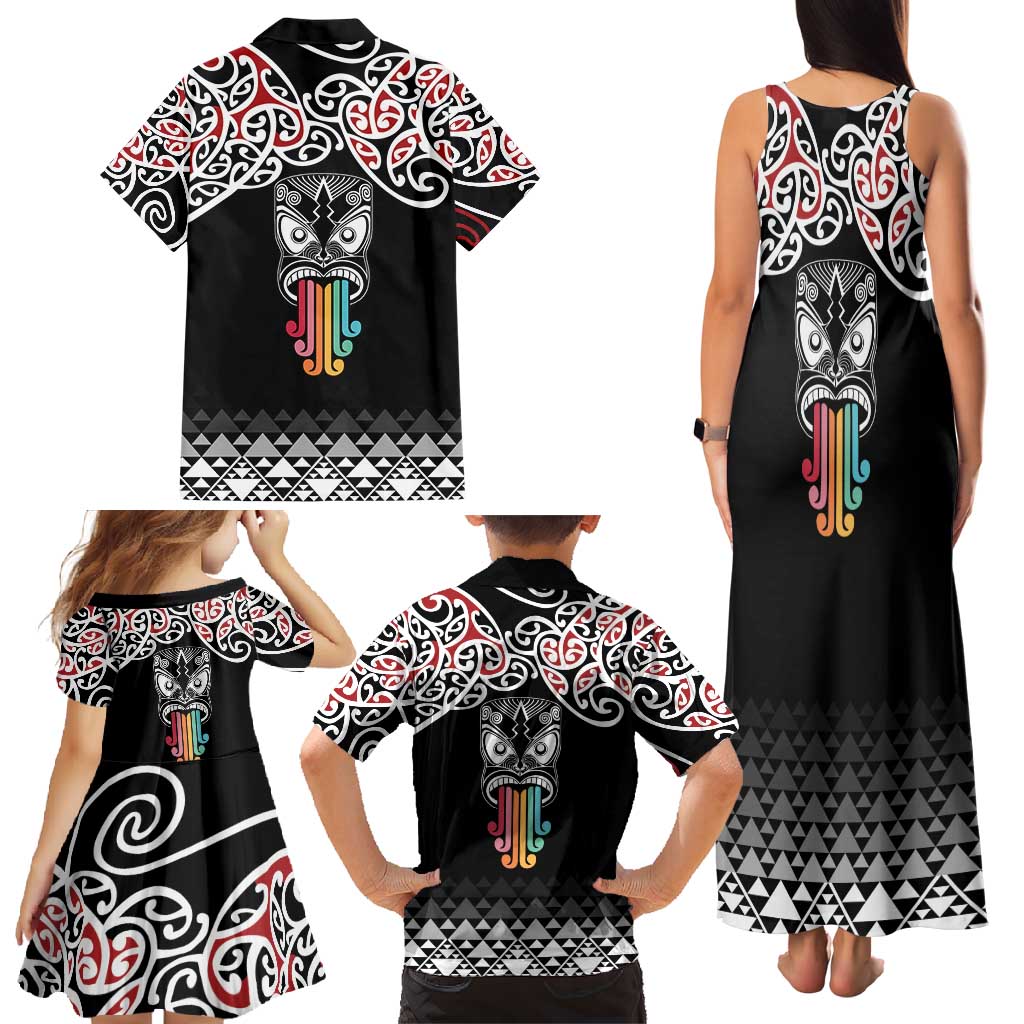 Kia Kaha Te Reo Maori Family Matching Tank Maxi Dress and Hawaiian Shirt 50 Years Mo Ake Tonu Te Reo LT7 - Polynesian Pride