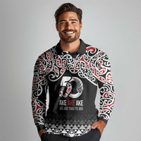 Kia Kaha Te Reo Maori Long Sleeve Polo Shirt 50 Years Mo Ake Tonu Te Reo LT7 - Polynesian Pride