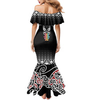 Kia Kaha Te Reo Maori Mermaid Dress 50 Years Mo Ake Tonu Te Reo LT7 - Polynesian Pride