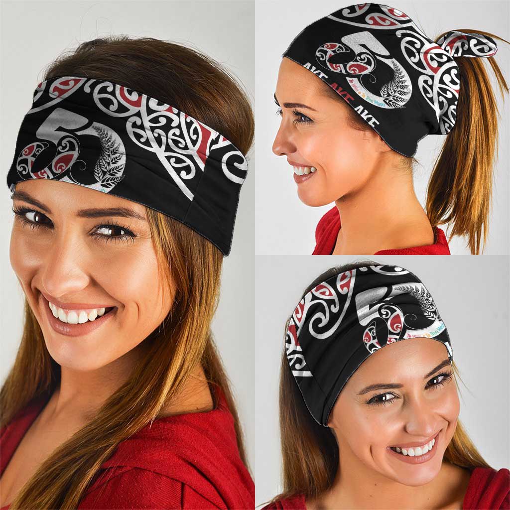Kia Kaha Te Reo Maori Neck Gaiter 50 Years Mo Ake Tonu Te Reo - Polynesian Pride
