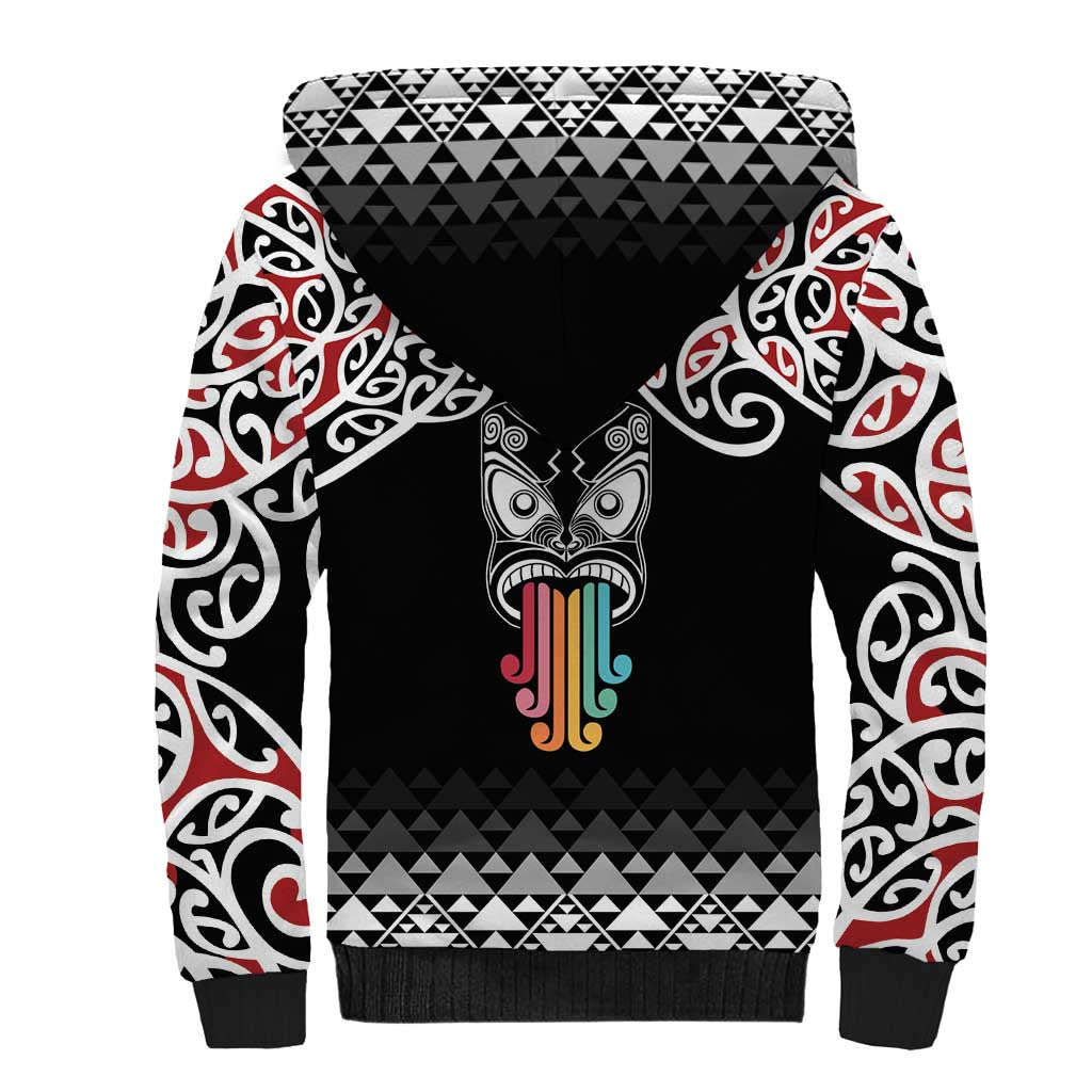 Kia Kaha Te Reo Maori Sherpa Hoodie 50 Years Mo Ake Tonu Te Reo LT7 - Polynesian Pride