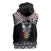 Kia Kaha Te Reo Maori Sleeveless Zip Hoodie 50 Years Mo Ake Tonu Te Reo LT7 - Polynesian Pride
