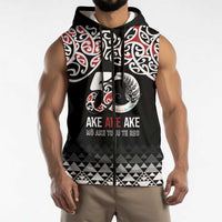 Kia Kaha Te Reo Maori Sleeveless Zip Hoodie 50 Years Mo Ake Tonu Te Reo LT7 - Polynesian Pride