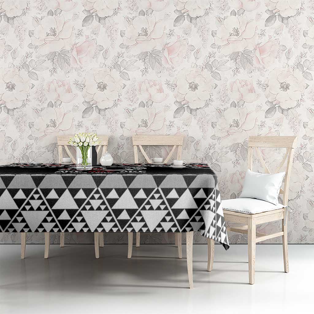 Kia Kaha Te Reo Maori Tablecloth 50 Years Mo Ake Tonu Te Reo - Polynesian Pride