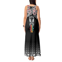 Kia Kaha Te Reo Maori Tank Maxi Dress 50 Years Mo Ake Tonu Te Reo - Polynesian Pride