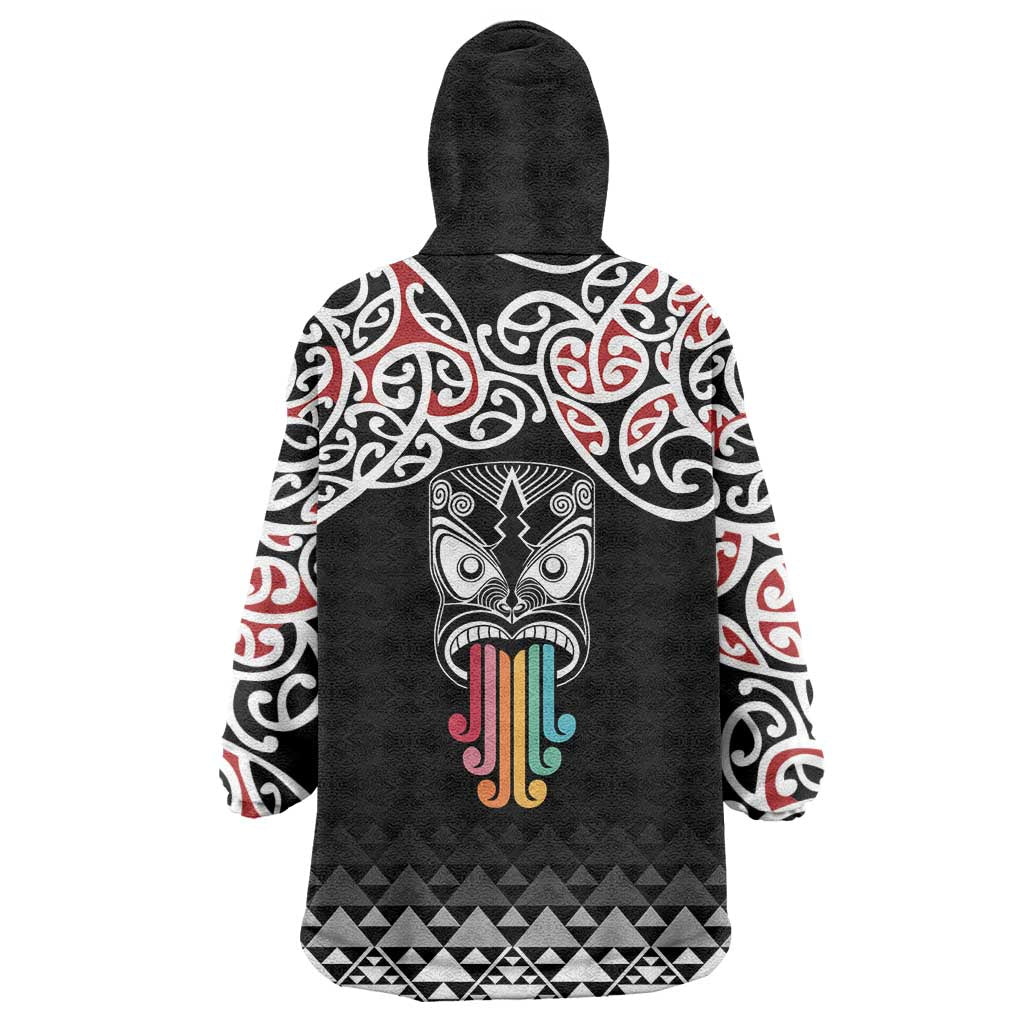 Kia Kaha Te Reo Maori Wearable Blanket Hoodie 50 Years Mo Ake Tonu Te Reo LT7 - Polynesian Pride