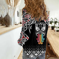Kia Kaha Te Reo Maori Women Casual Shirt 50 Years Mo Ake Tonu Te Reo LT7 - Polynesian Pride
