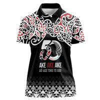 Kia Kaha Te Reo Maori Women Polo Shirt 50 Years Mo Ake Tonu Te Reo - Polynesian Pride
