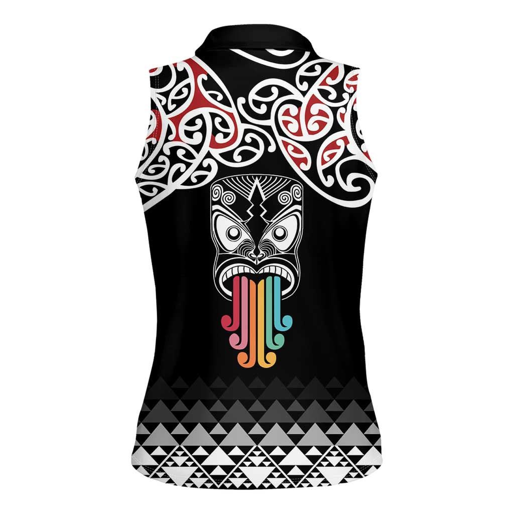 Kia Kaha Te Reo Maori Women Sleeveless Polo Shirt 50 Years Mo Ake Tonu Te Reo LT7 - Polynesian Pride