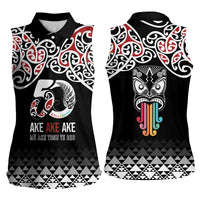 Kia Kaha Te Reo Maori Women Sleeveless Polo Shirt 50 Years Mo Ake Tonu Te Reo LT7 - Polynesian Pride