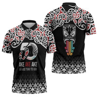 Kia Kaha Te Reo Maori Zipper Polo Shirt 50 Years Mo Ake Tonu Te Reo LT7 - Polynesian Pride
